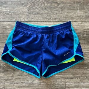 Nike Women's Athletic Shorts - Blue and Teal